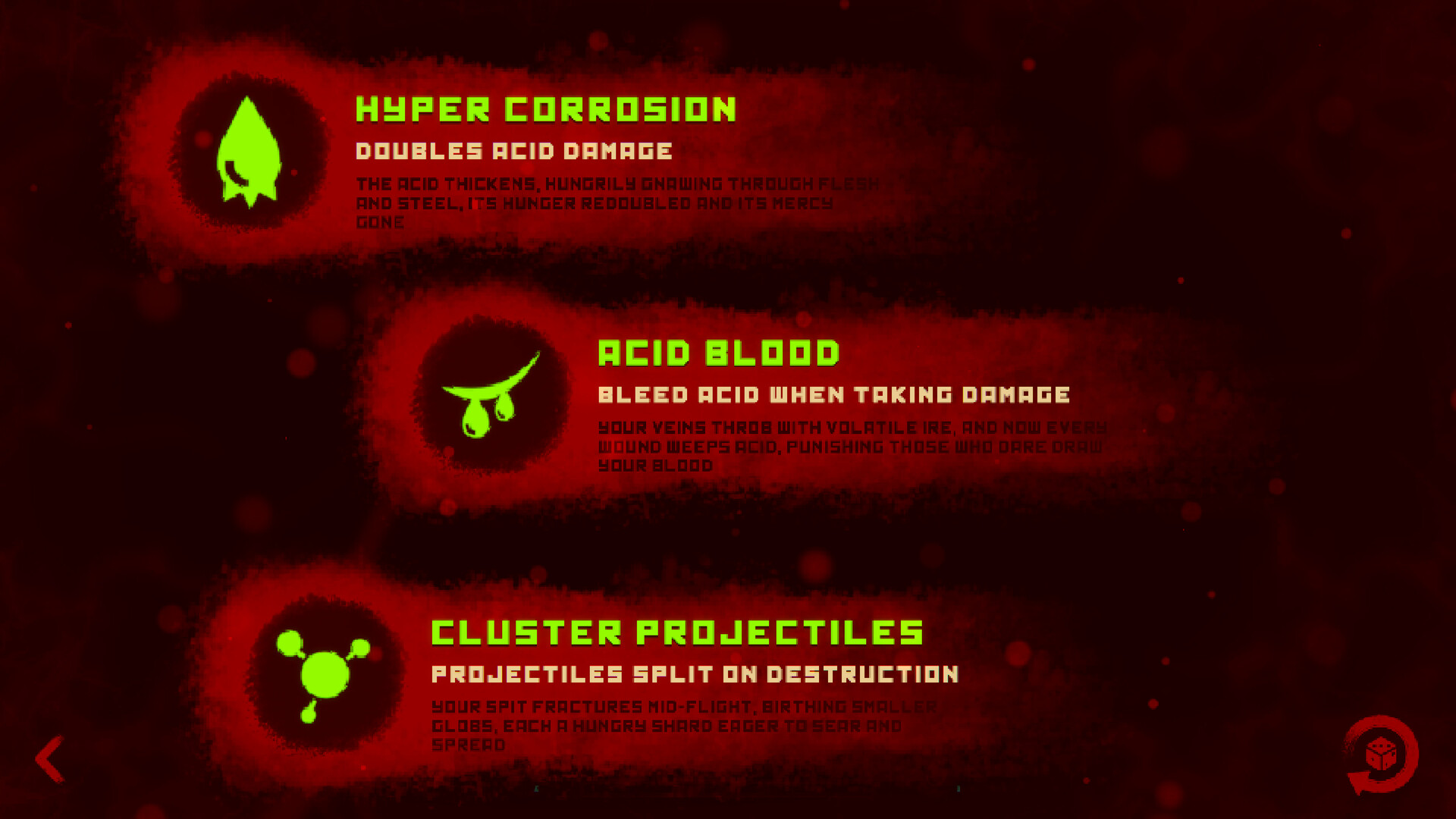 Biomass mutations visibly transforming the creature's body
